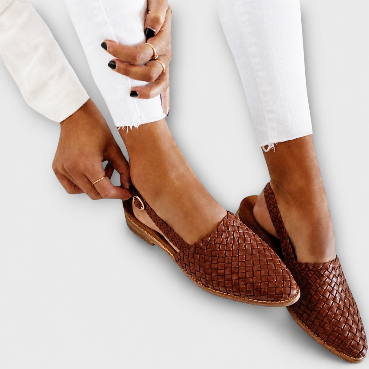Simone | Mocasines Trenzados con Tira Trasera