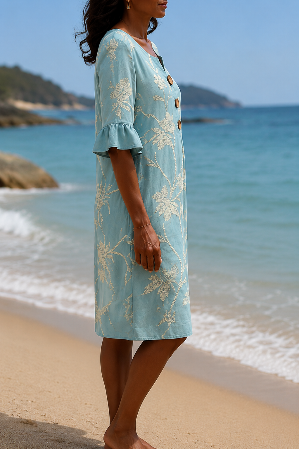 Vestido informal de mujer con estampado floral