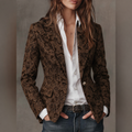 Stella | Saco entallado jacquard paisley