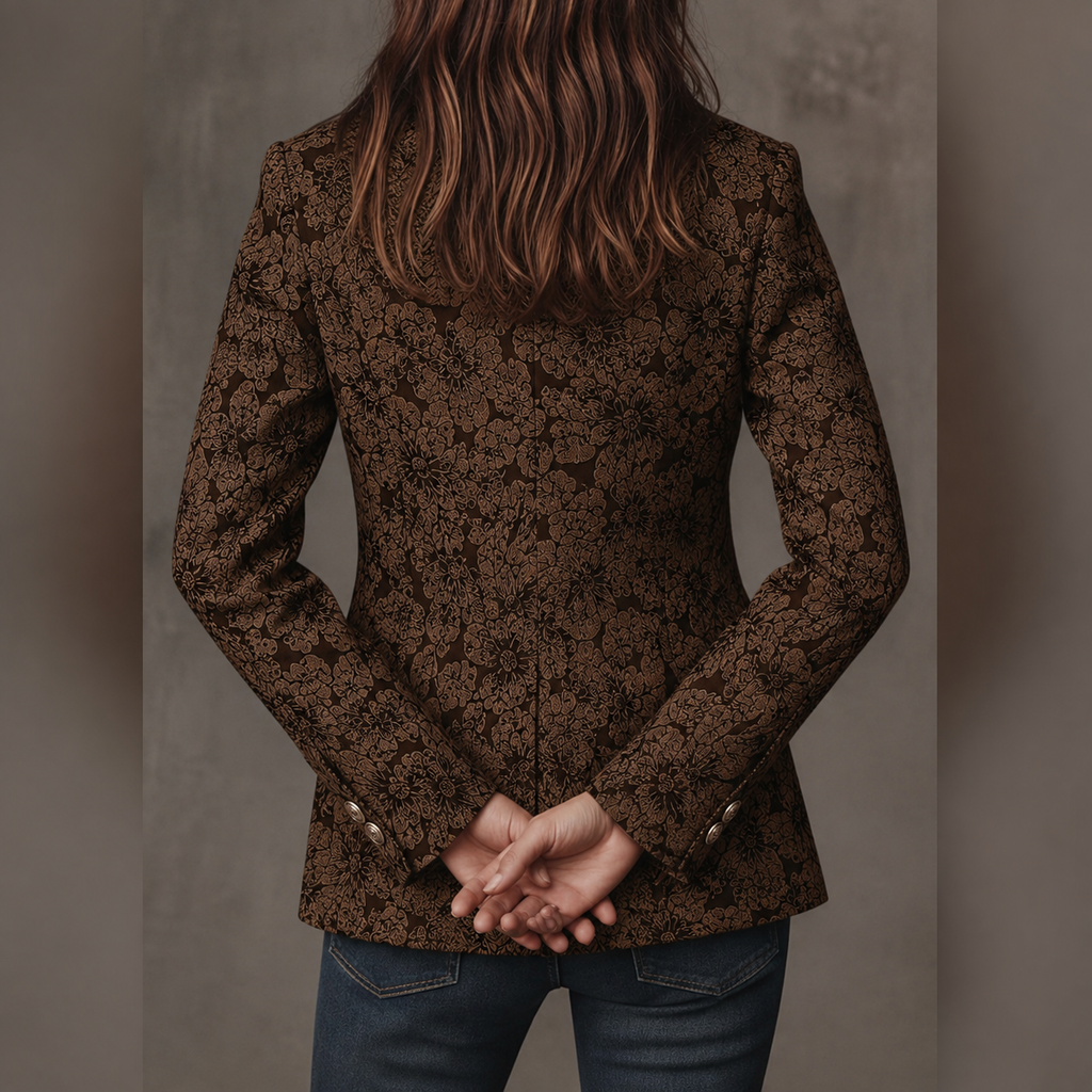 Stella | Saco entallado jacquard paisley
