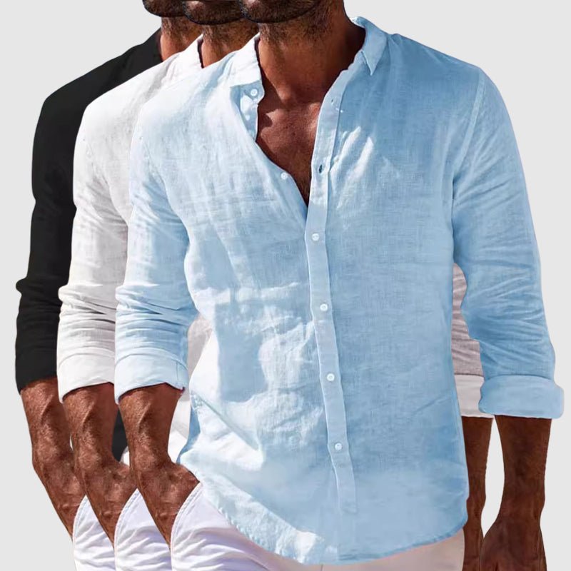 Javier™ - Camisa celeste premium con estilo fresco y elegante