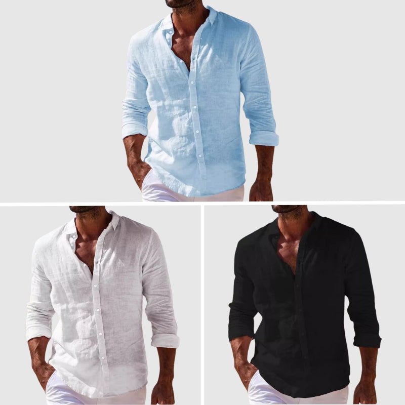Javier™ - Camisa celeste premium con estilo fresco y elegante