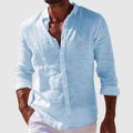 Javier™ - Camisa celeste premium con estilo fresco y elegante