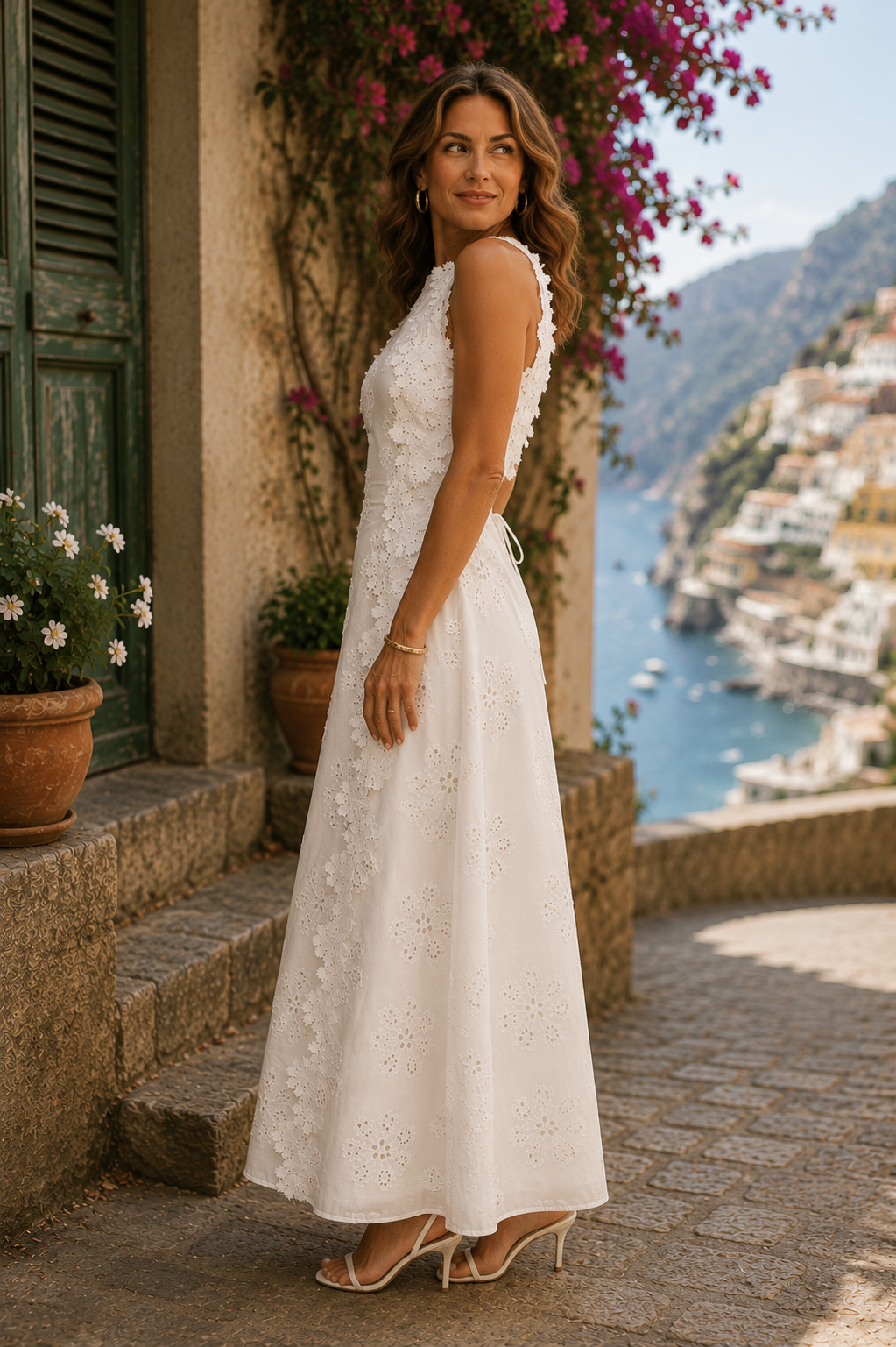 Della | Elegante Maxi Vestido Bordado