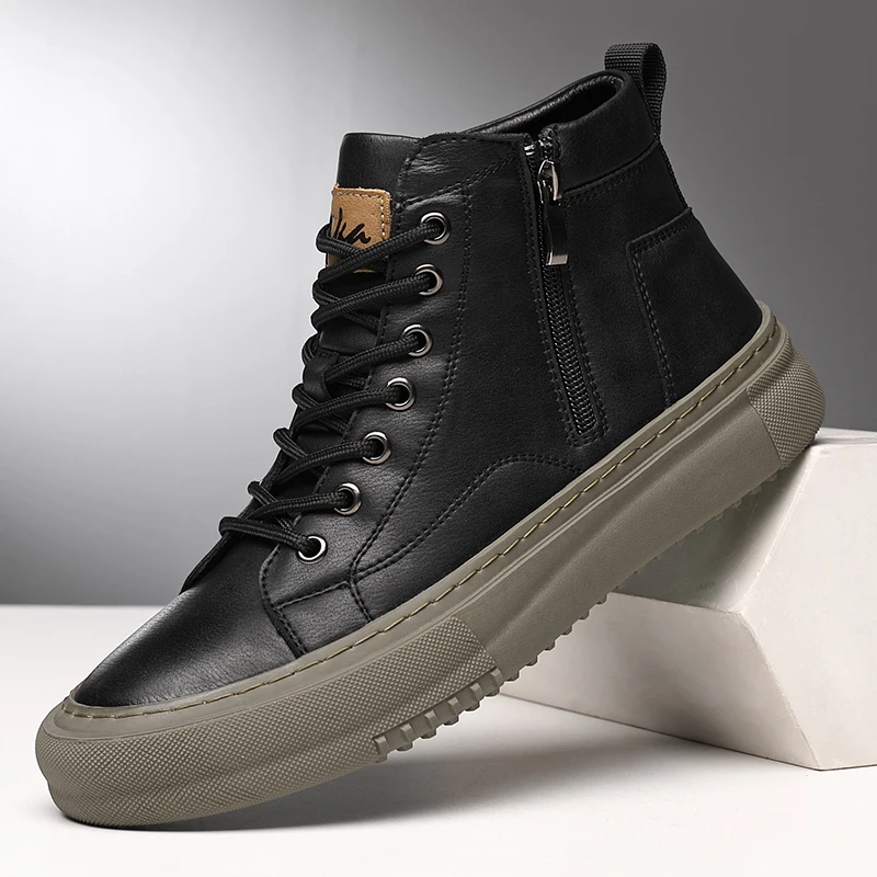 Miguel™ – Zapatillas altas de cuero sintético