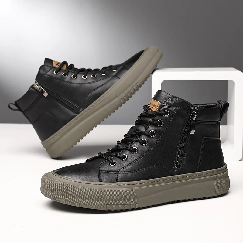 Miguel™ – Zapatillas altas de cuero sintético
