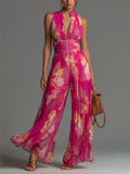 Candela | Mono plisado con estampado floral fucsia