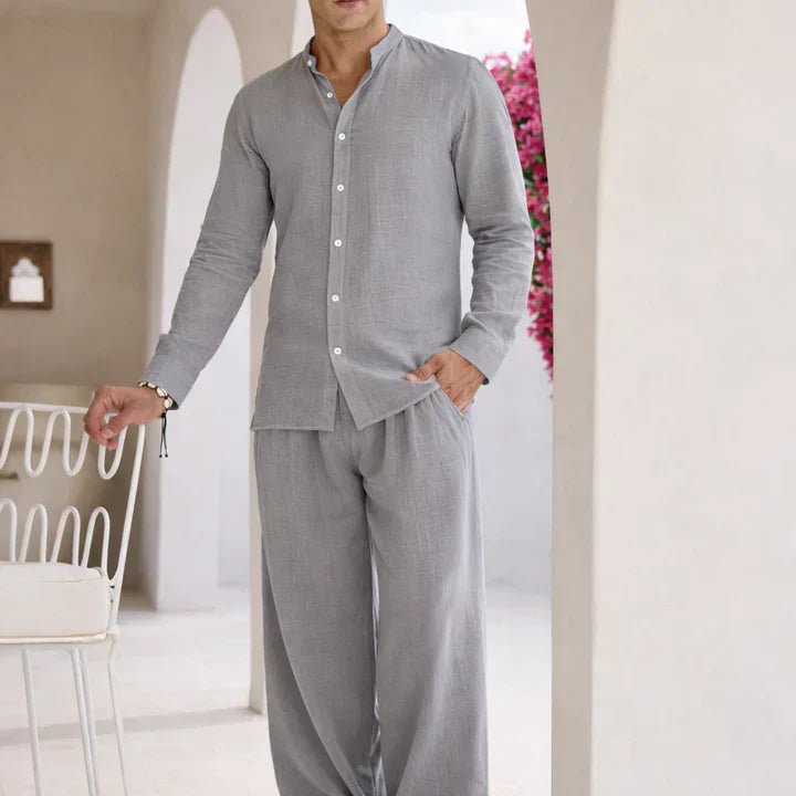 Emiliano™ - Conjunto de lino con camisa y pantalón relajado