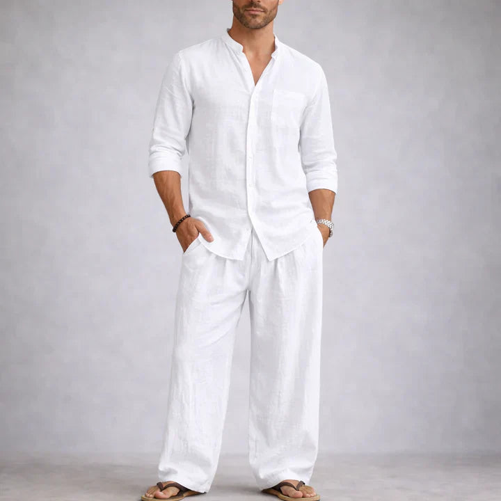 Emiliano™ - Conjunto de lino con camisa y pantalón relajado