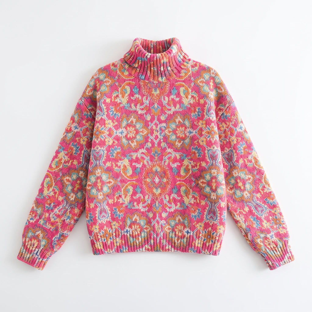Suéter Floral Retro