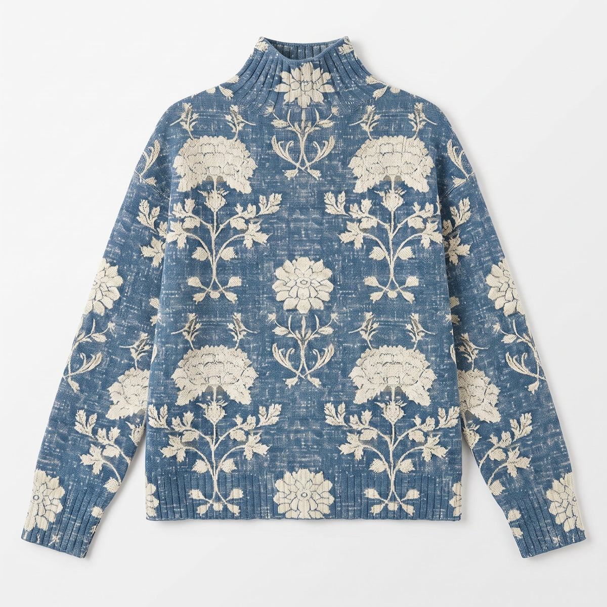 Suéter Floral Cuello Alto