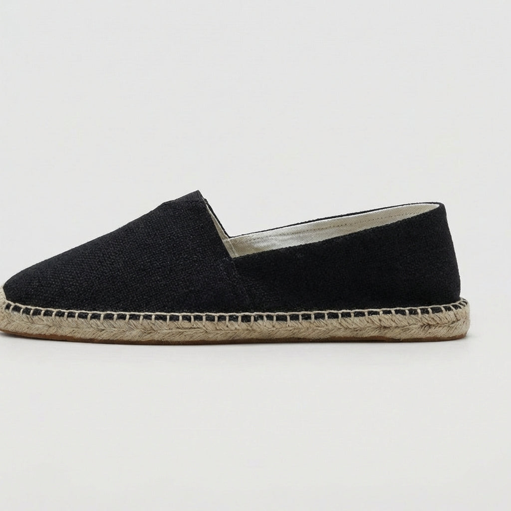 Valentino™- Alpargatas negras clásicas con estilo casual elegante