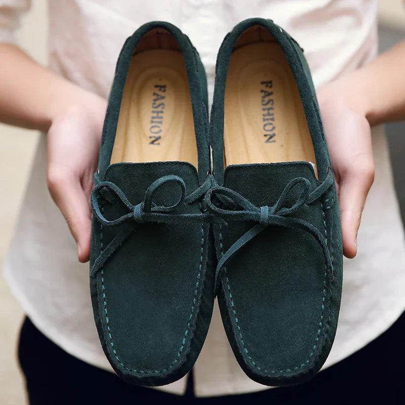 Davide™ - Mocasines casuales de ante con acabado fino