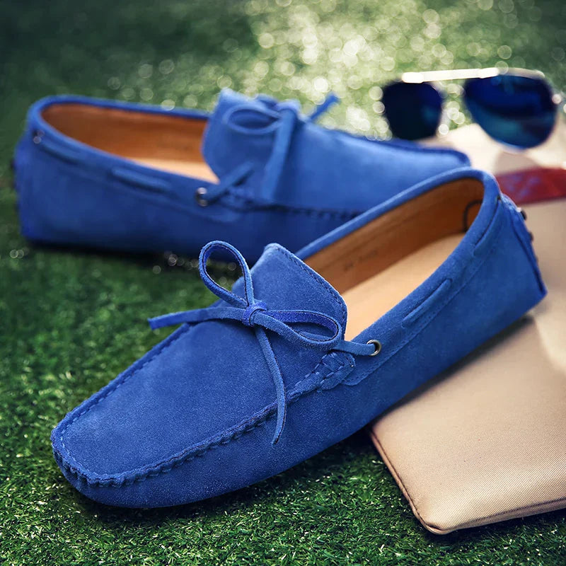Davide™ - Mocasines casuales de ante con acabado fino