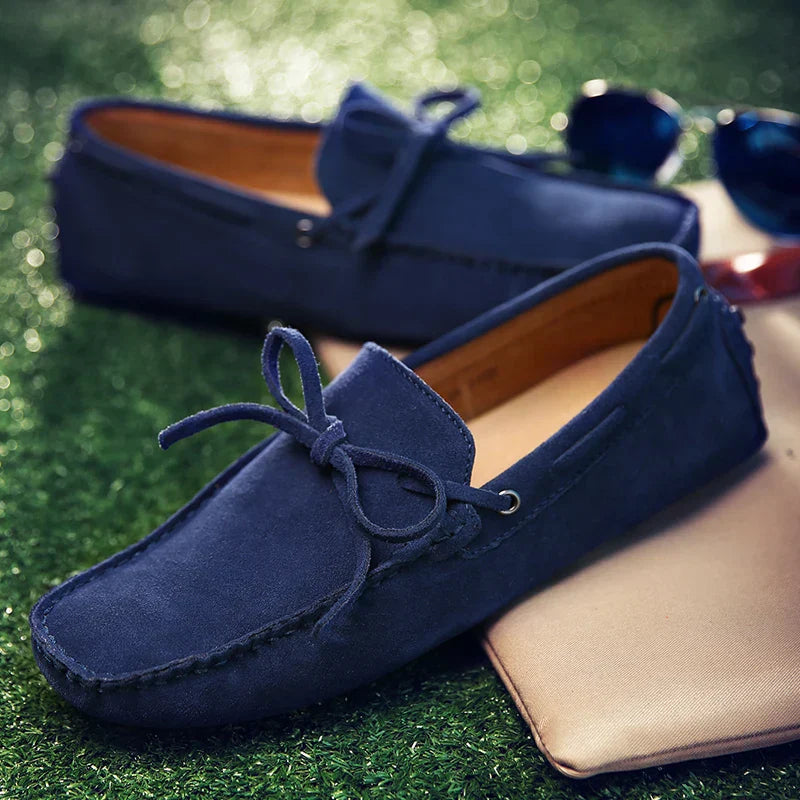 Davide™ - Mocasines casuales de ante con acabado fino