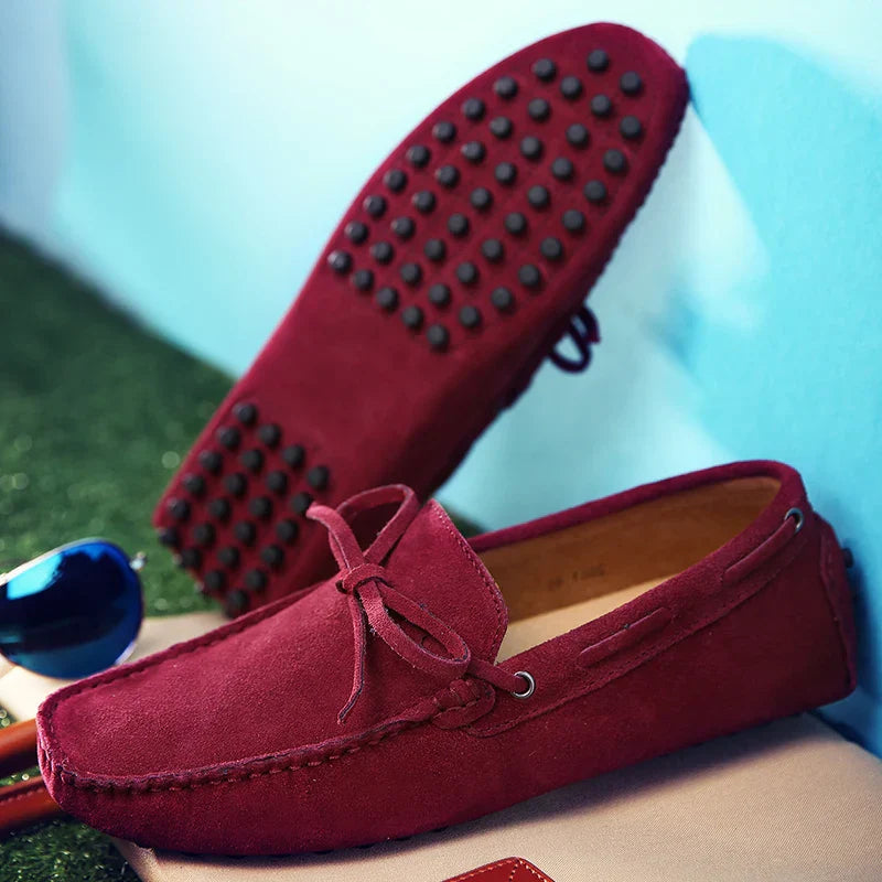 Davide™ - Mocasines casuales de ante con acabado fino