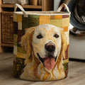 Goldie | Cesto para la Ropa Golden Retriever Feliz