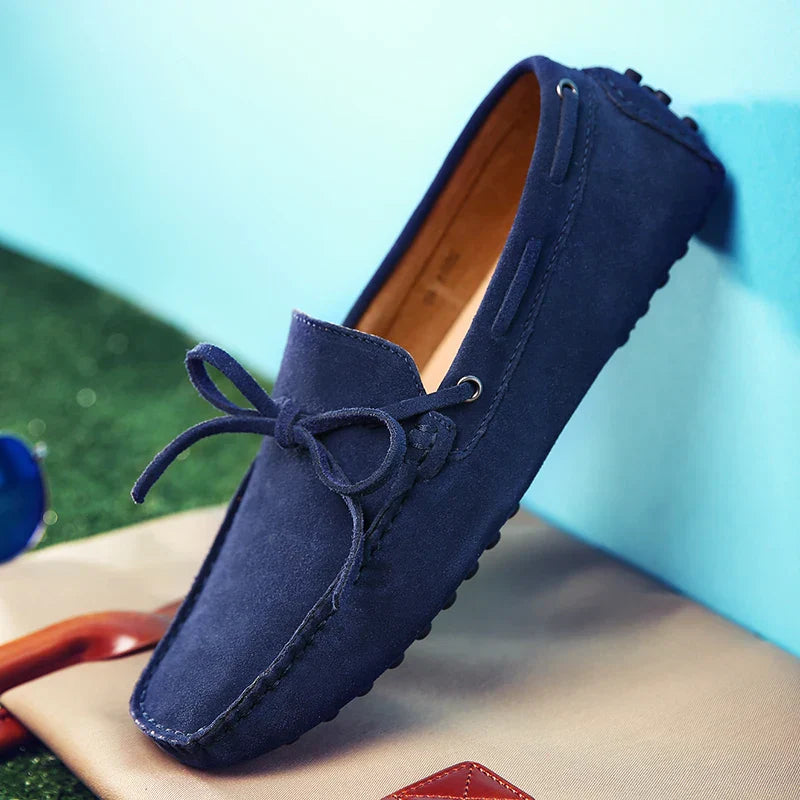 Davide™ - Mocasines casuales de ante con acabado fino