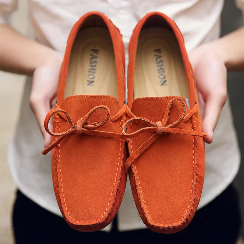 Davide™ - Mocasines casuales de ante con acabado fino