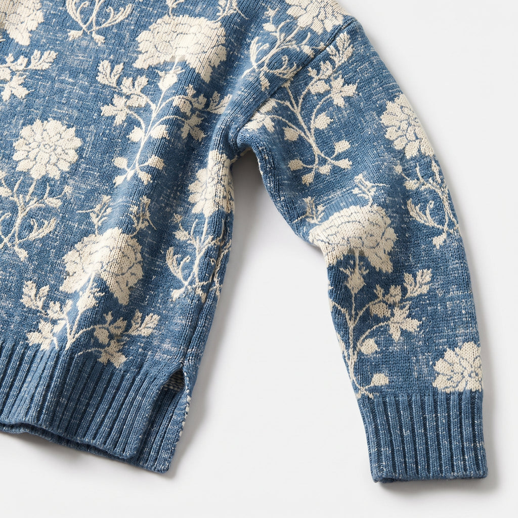 Suéter Floral Cuello Alto