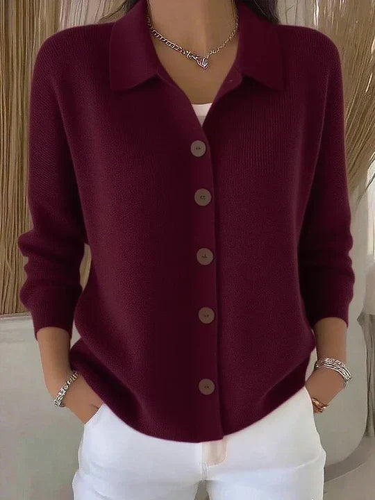 Josefina | Cárdigan de punto con cuello y botones