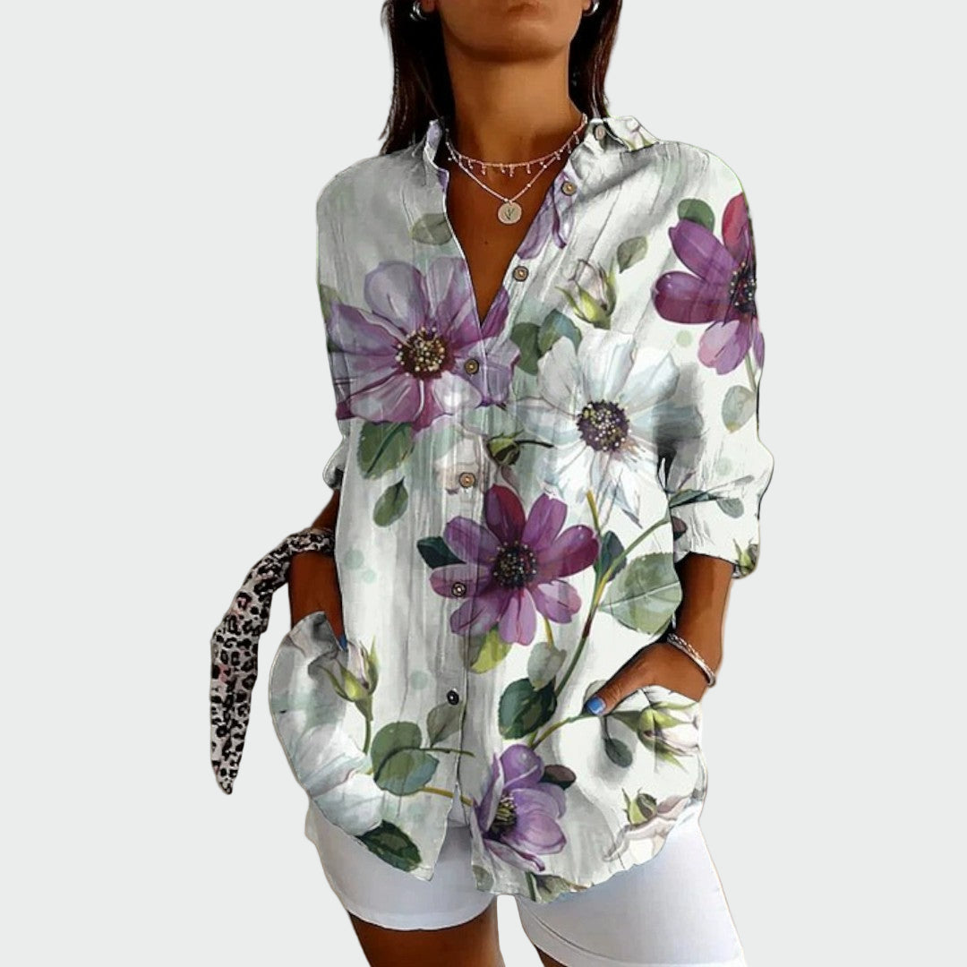 Iris - Camisa estilosa con estampa floral
