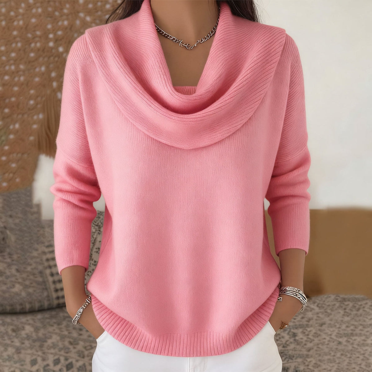 Iole | Suéter con Cuello Draped