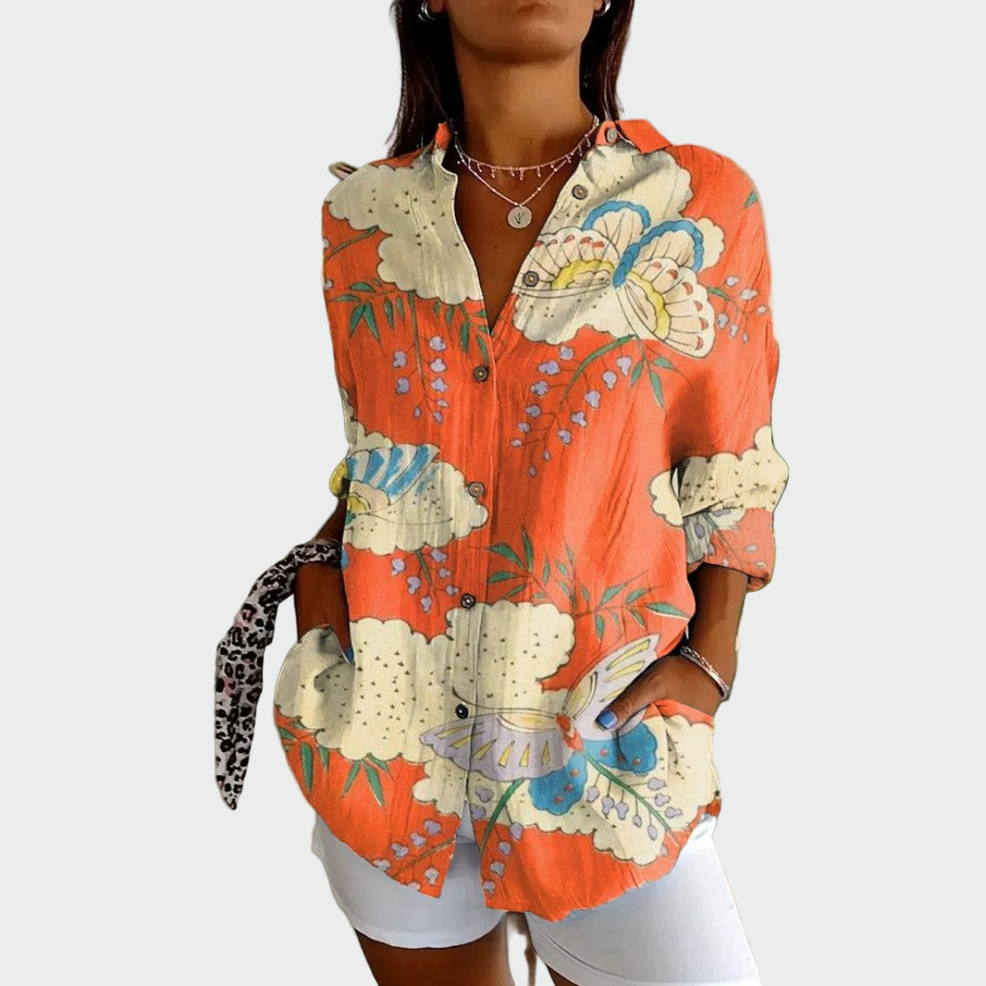 Iris - Camisa estilosa con estampa floral