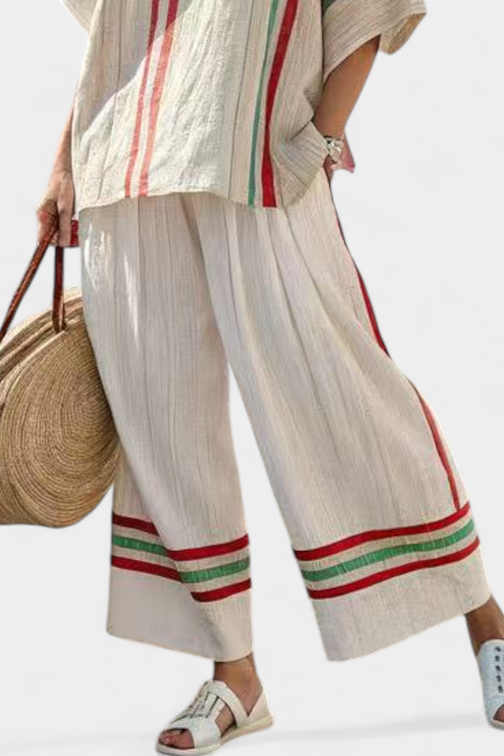 Beatriz - Conjunto Daisy Listras de estilo mediterráneo
