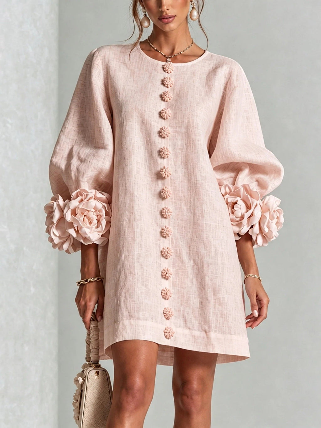 Flor | Vestido Floral con Mangas Farol