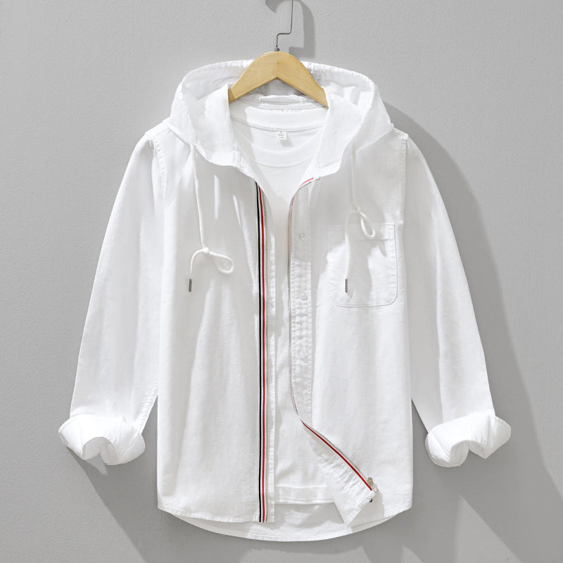 Luis™ - Chaqueta ligera celeste premium con capucha moderna