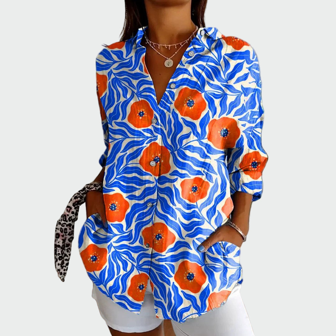 Iris - Camisa estilosa con estampa floral