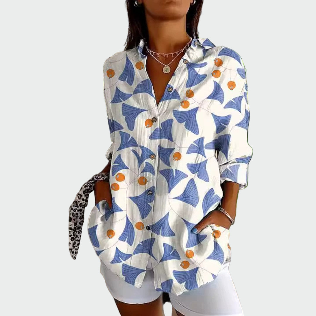 Iris - Camisa estilosa con estampa floral