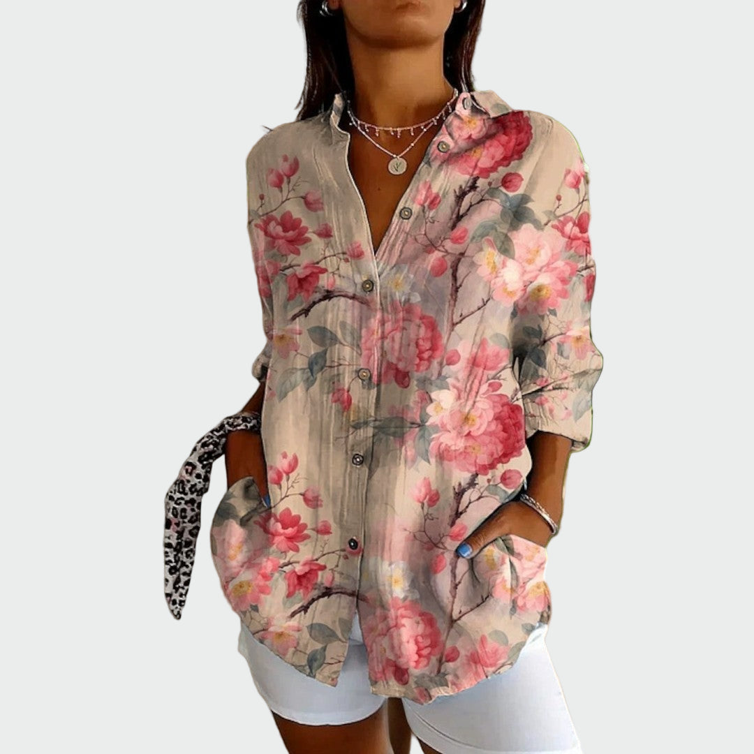 Iris - Camisa estilosa con estampa floral