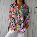 Camisa Silvia™ | Estampado floral pintado a mano con elegancia