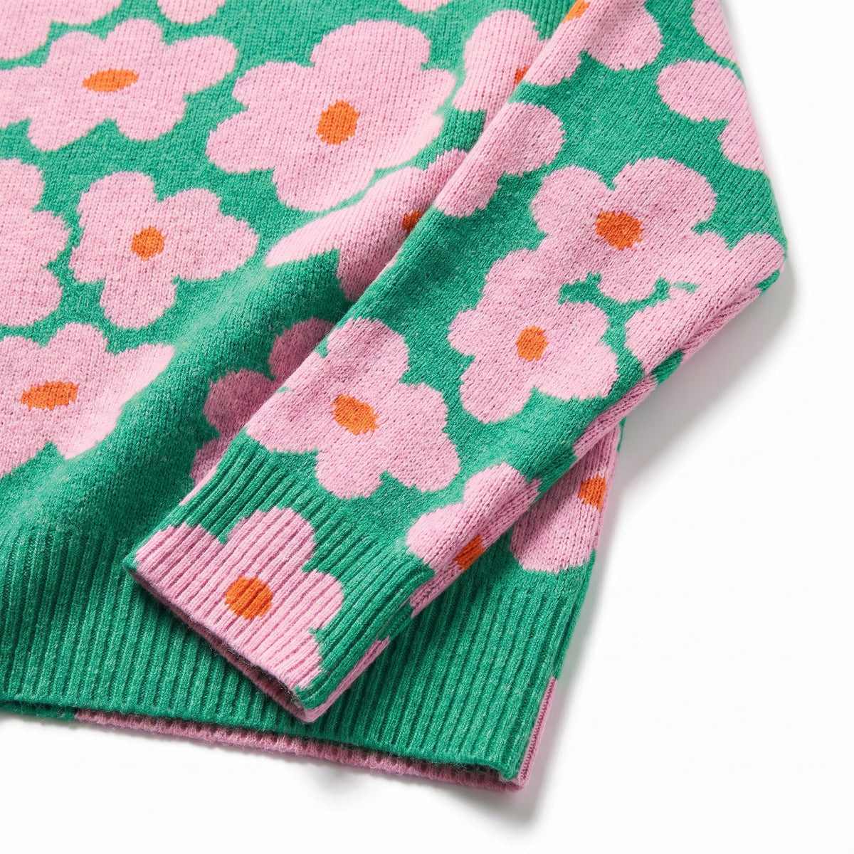 Suéter Floral de Punto
