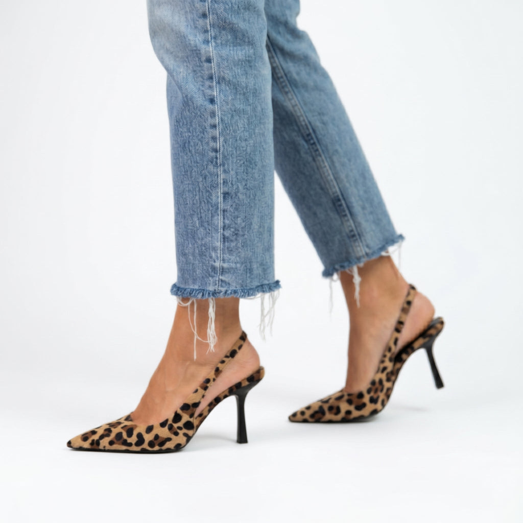 Avery™ | Tacones D’Orsay Leopardo