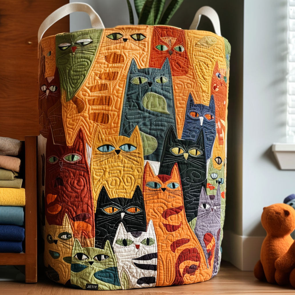 Luna | Cesto para la Ropa con Diseño de Gatos