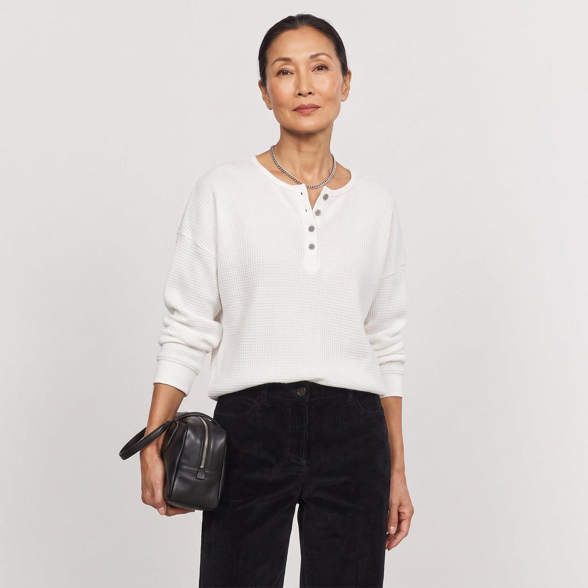 Miranda | Felpa Henley Goffrata