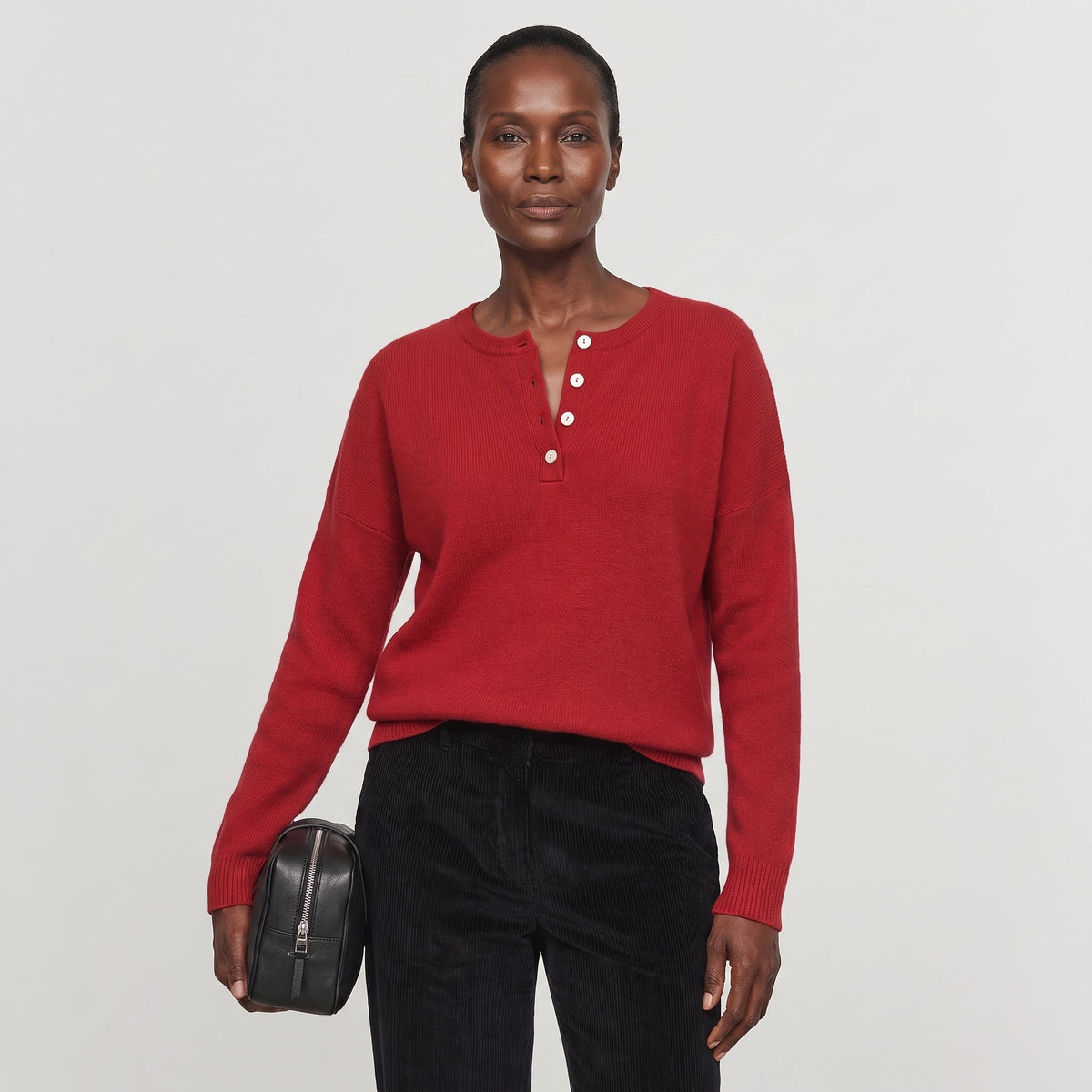Ernesta | Suéter de Punto con Botones Henley