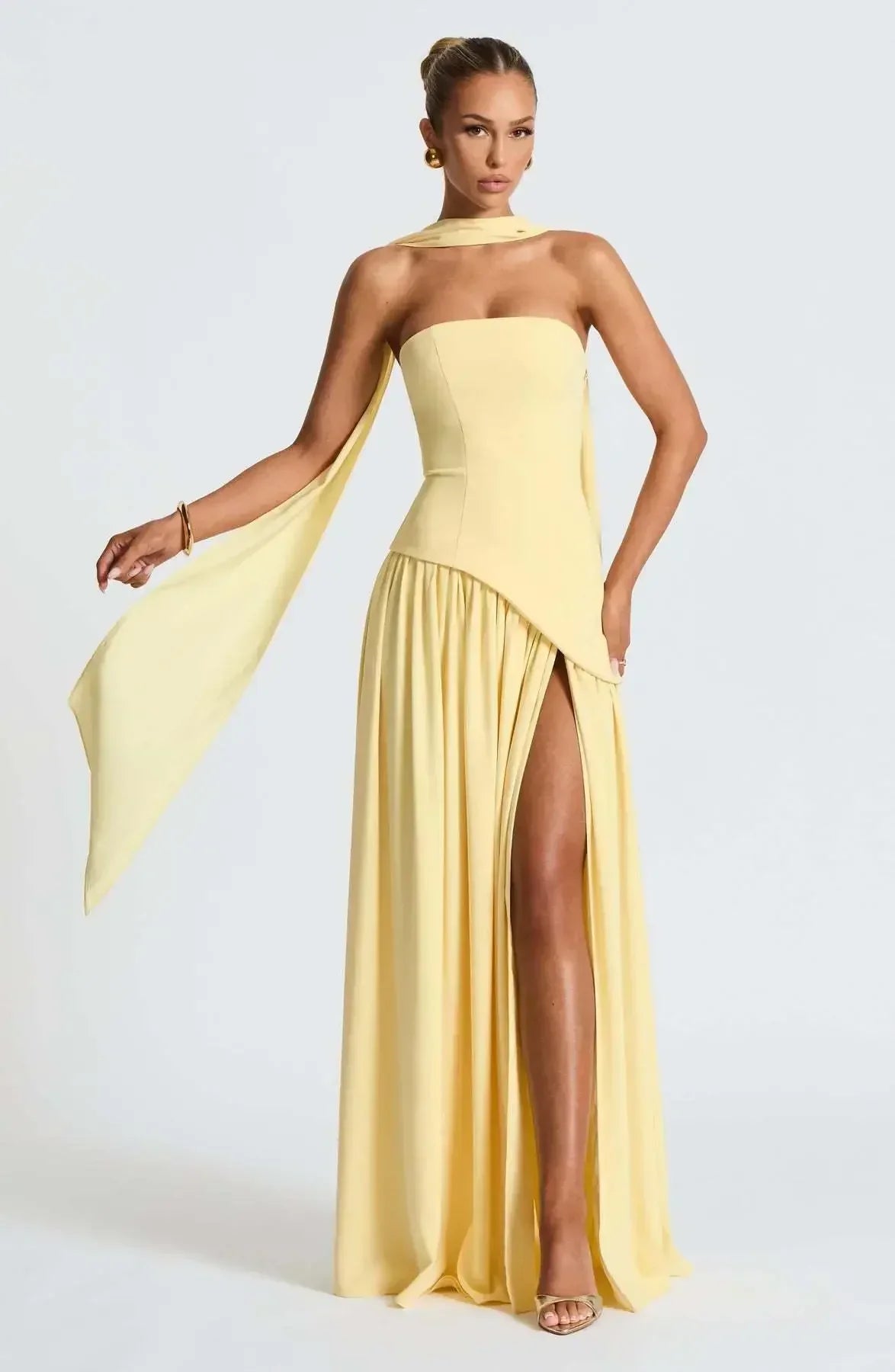 Vestido Melisa™ | Maxi Strapless Cuerpo Estructurado - Best Seller