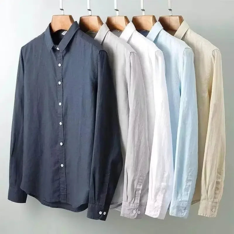 Sergio™ - Camisa azul marino premium con estilo elegante y moderno