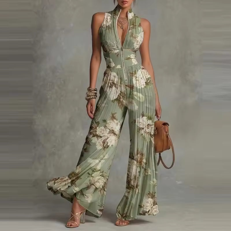 Sofia | Mono plisado de gasa floral