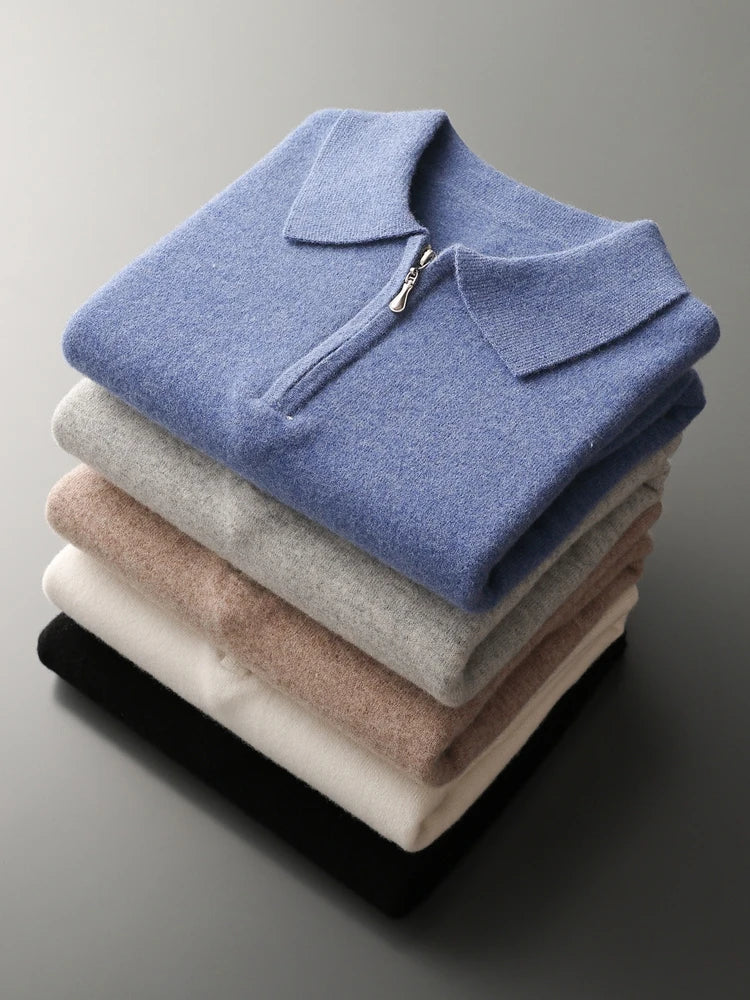 Enzo™ - Elegante Jersey Polo de Cachemira