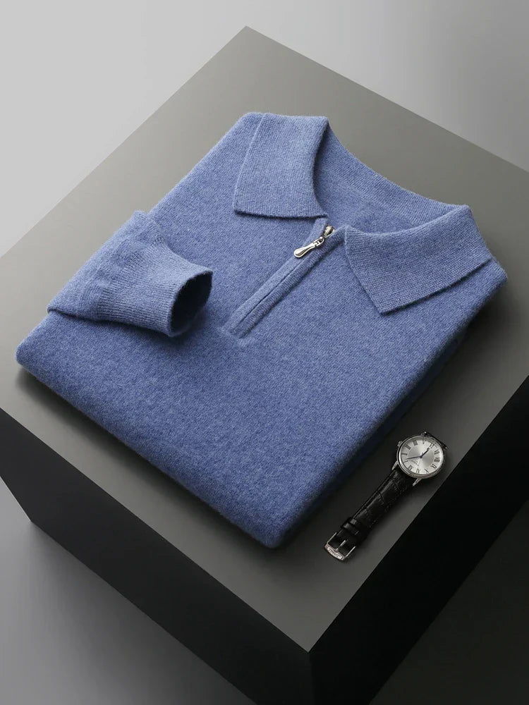Enzo™ - Elegante Jersey Polo de Cachemira