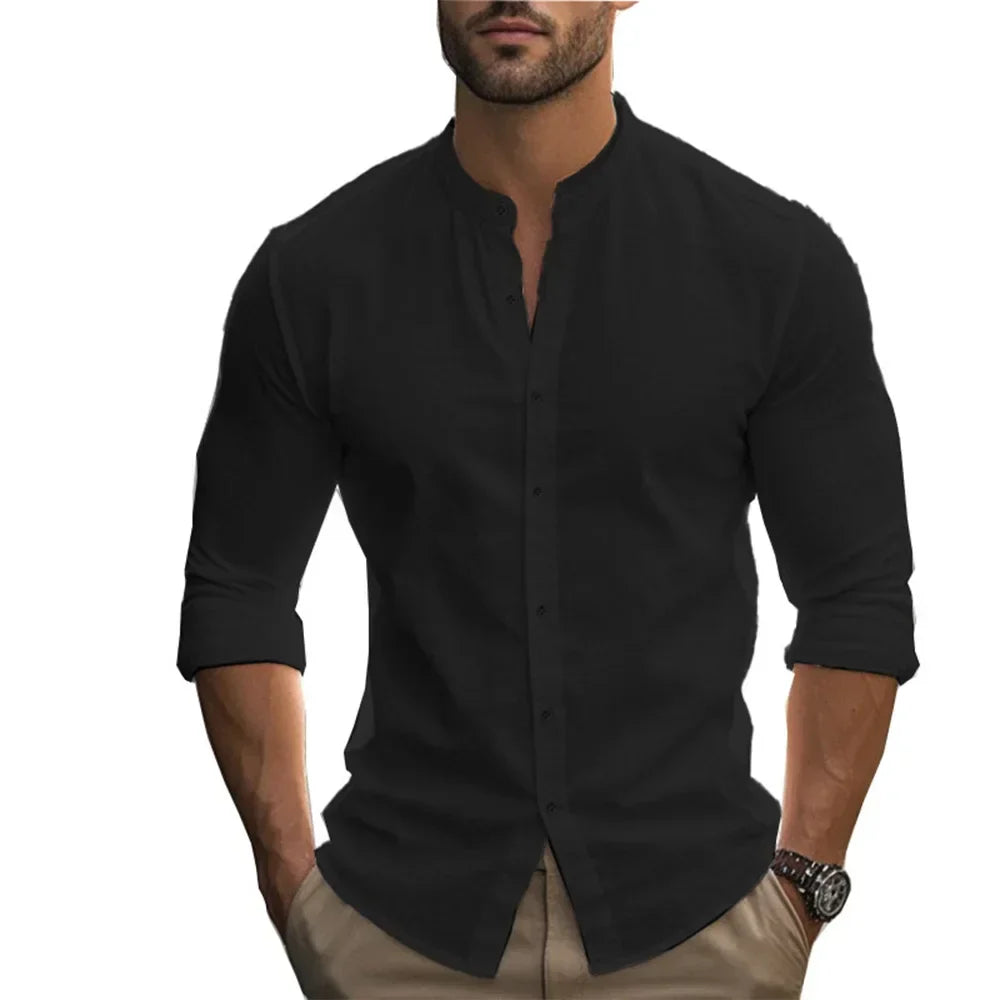 Gerardo™ - Camisa celeste con diseño limpio y exclusivo