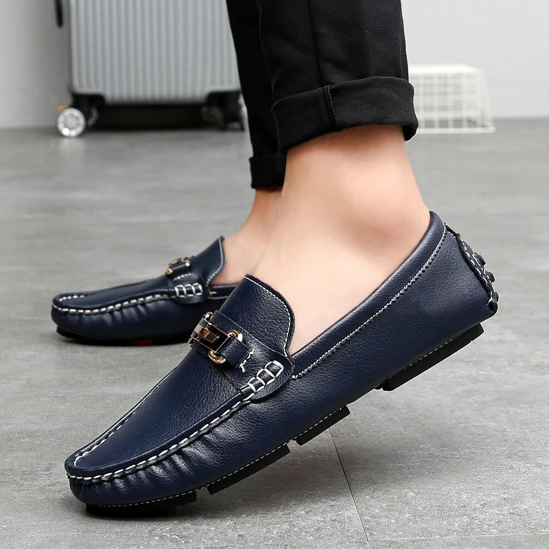 Adriano™ - Mocasines de piel auténtica con presencia superior