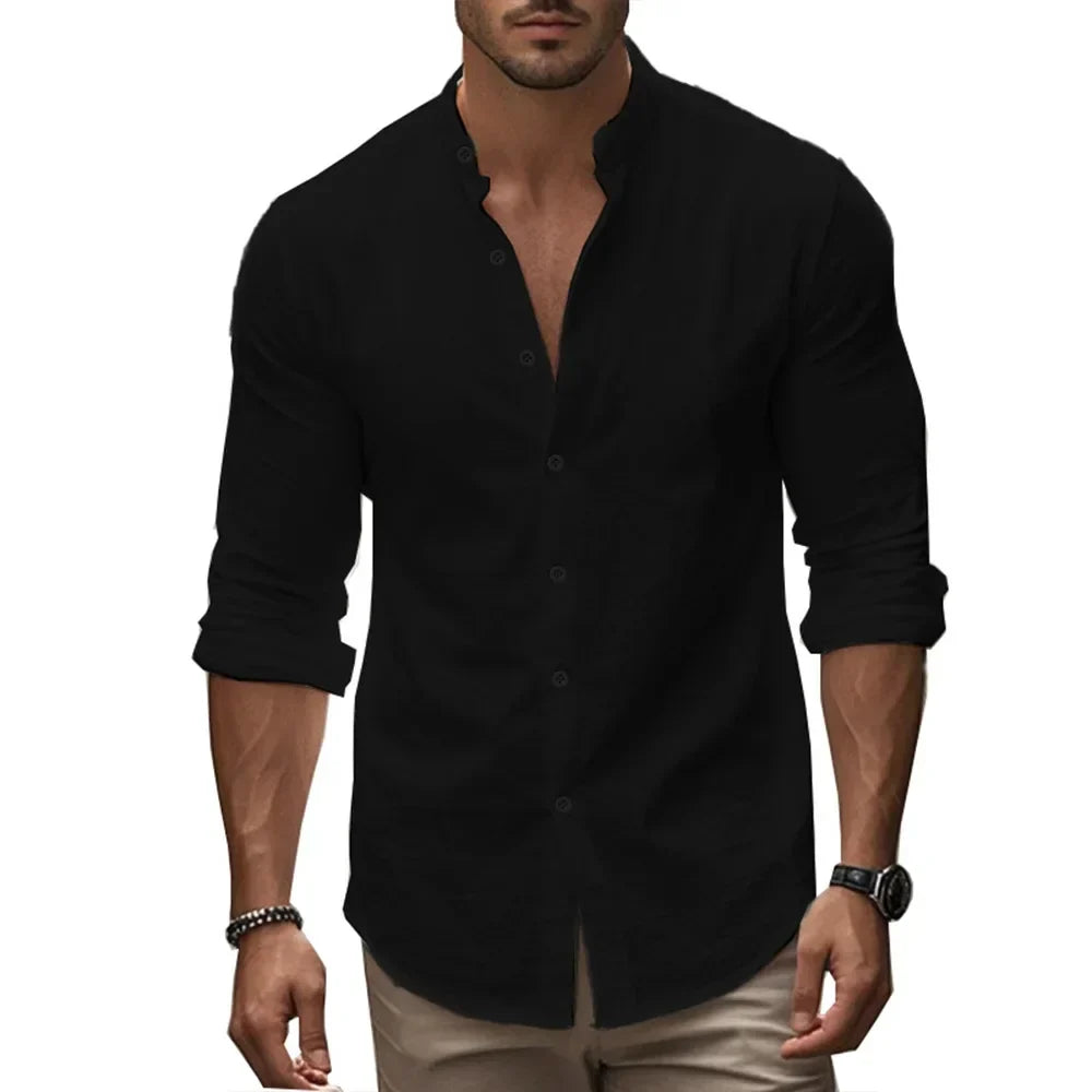 Gerardo™ - Camisa celeste con diseño limpio y exclusivo