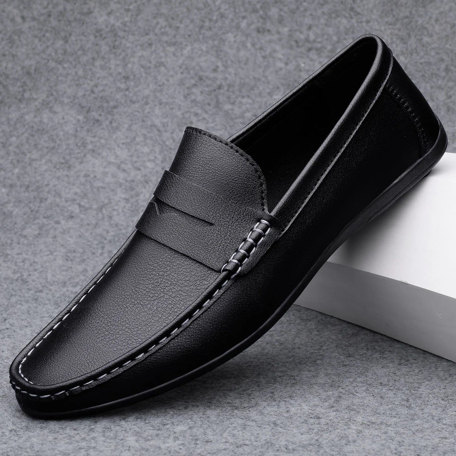 Franco™ - Mocasines clásicos de piel italiana para hombre distinguido