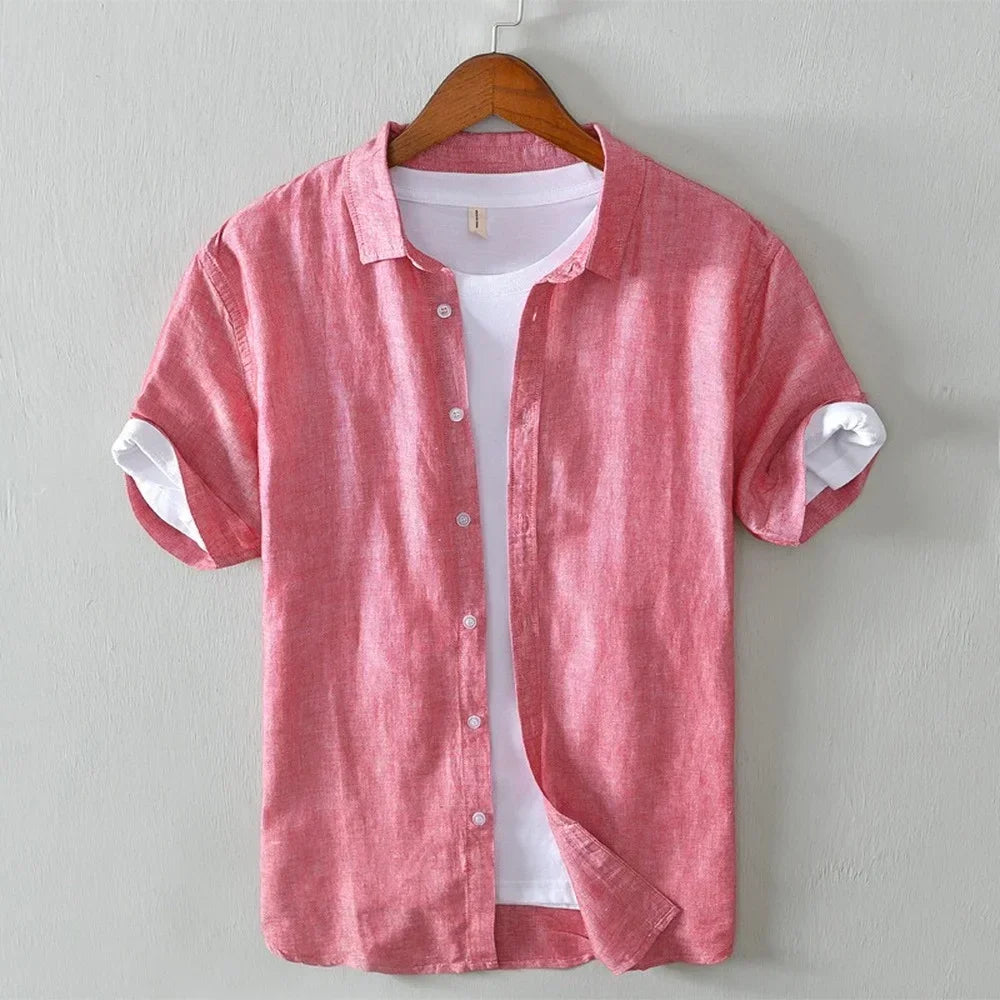 Adrián™ - Sobrecamisa premium de manga corta con ajuste cómodo
